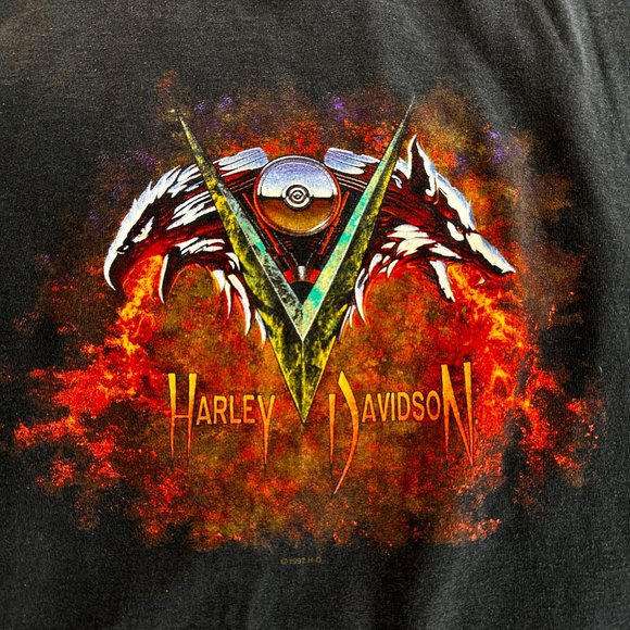 Vintage Black Harley Davidson T-Shirt XL - Picture 3 of 6